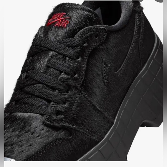 Nike Air Jordan 1 Low Brooklyn 'Black Pony' silver captoe platforms  size 9 new‎ - Picture 5 of 15